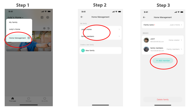 5.How to add and manage family members?